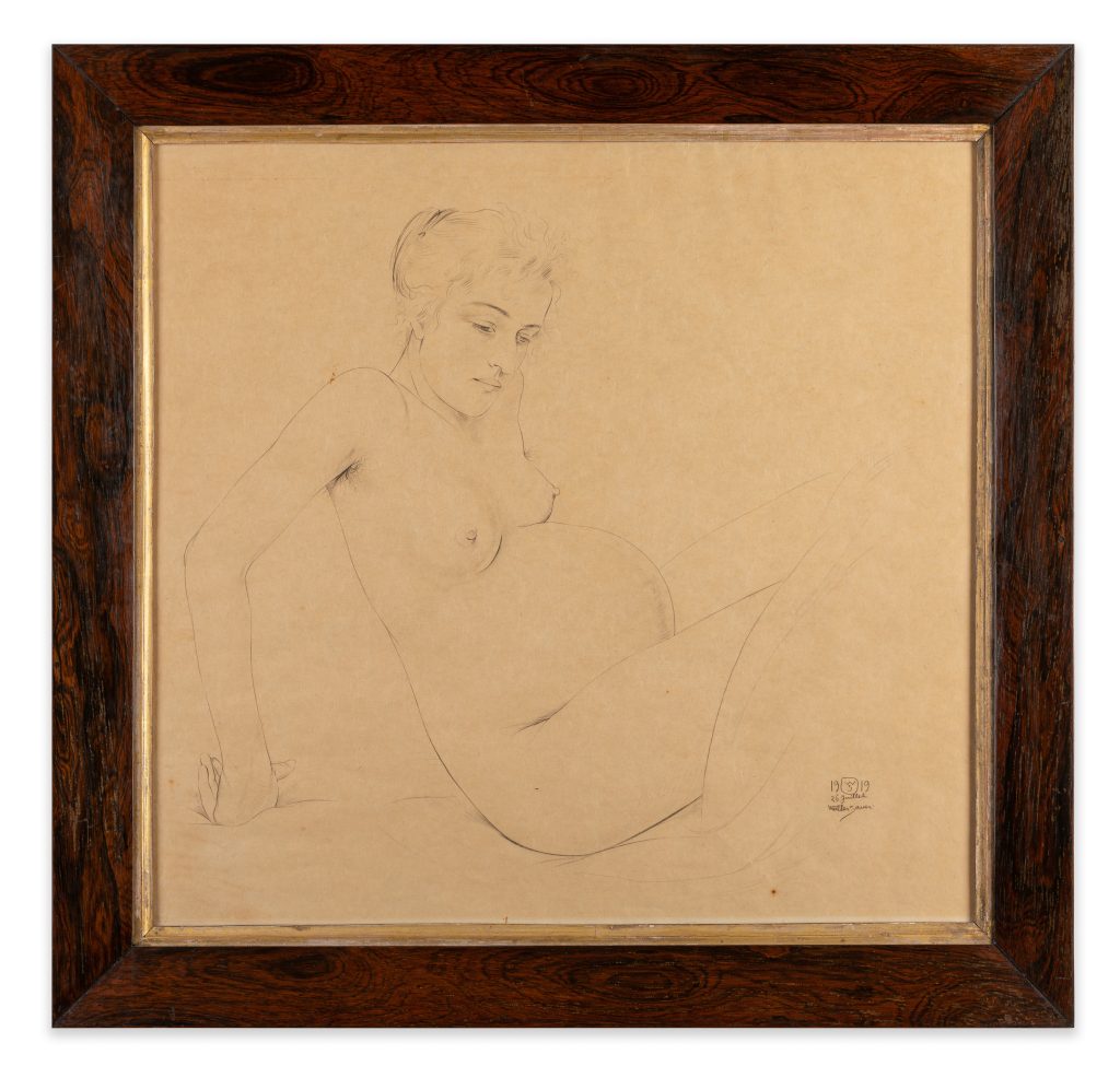 “Femme Enceinte Assise (1919)”
