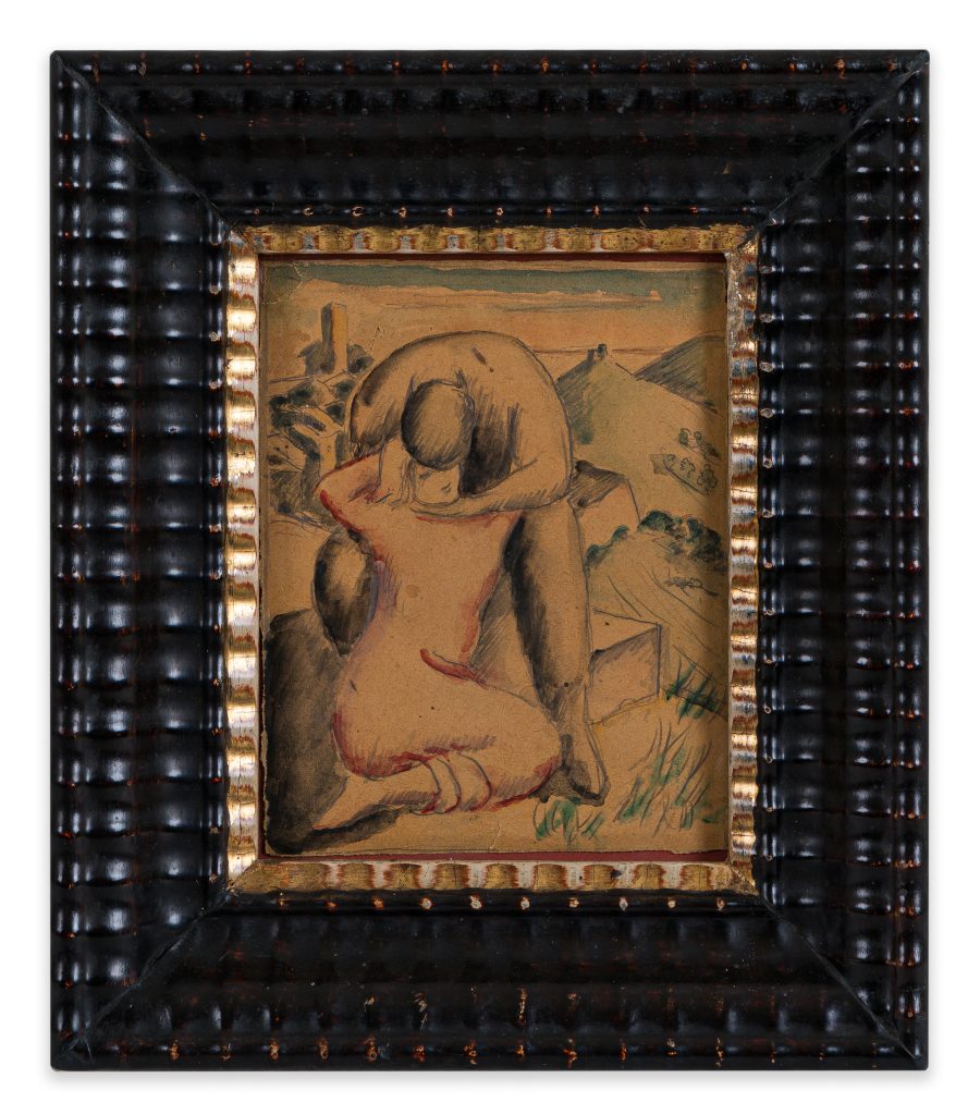 “Couple Embracing in a Mountainous Landscape (1924)”