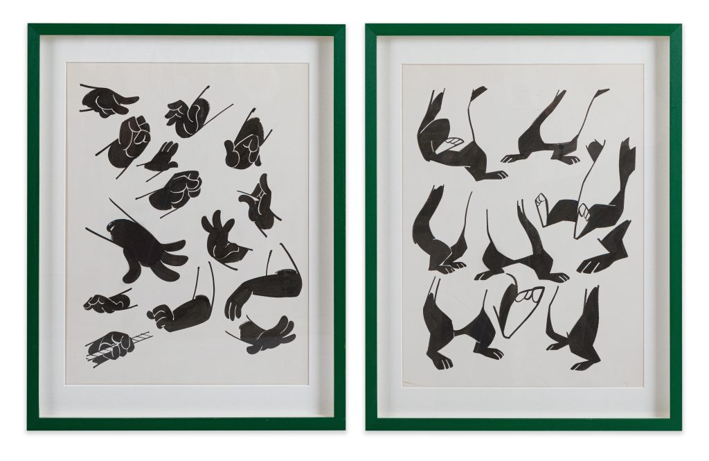 “14 Hands and Tummies & Feet. Original artwork for the Hamm’s Bear (1955)”