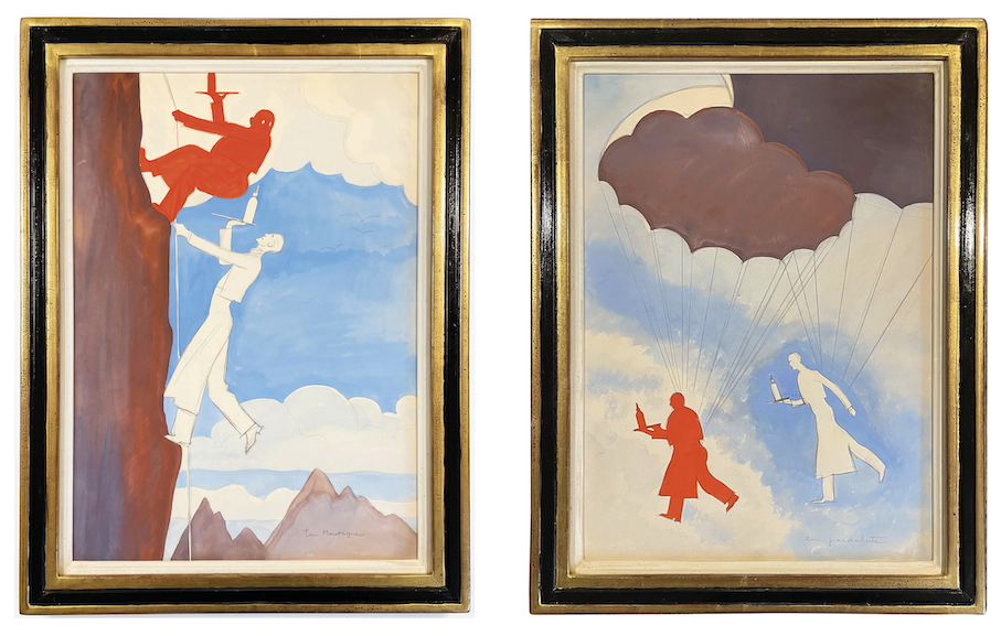St Raphaël Quinquina Twins, The Mountain and By Parachute (c.1935)